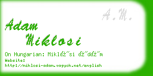 adam miklosi business card
